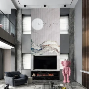 Abstract Flowing Mountain Landscape Wall Mural