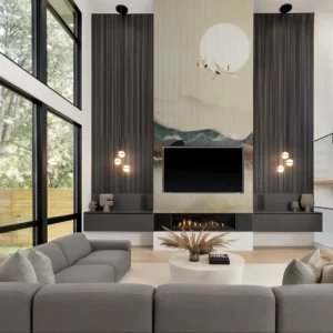 Golden Crane Mountain Scenic Wall Mural