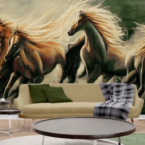 Running Horses Wall Mural