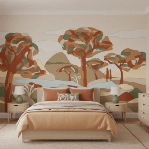 Minimal Abstract Landscape Wall Mural