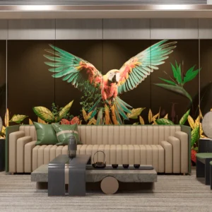 Flying Parrot Tropical Wall Mural