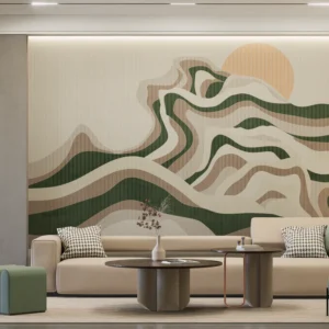 Abstract Mountain Landscape Wall Mural