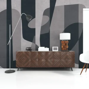Modern Dark Geometric Wall Mural