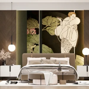 Vintage Oriental Lady Wall Mural