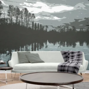 Tranquil Lake Reflection Wall Mural