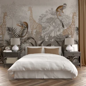 Safari Sketch Jungle Wall Mural