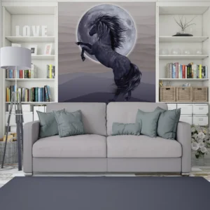 Midnight Stallion Moon Wall Mural