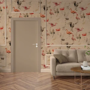 Dancing Flamingo Bird Pattern Wallpaper