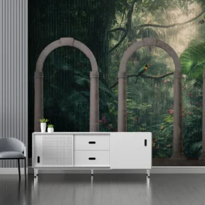 Tropical Jungle Arch Wall Mural