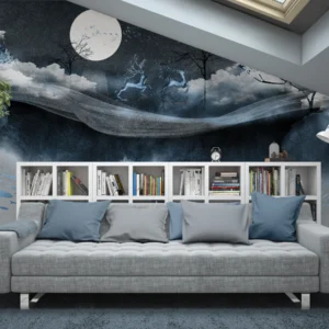Fantasy Moon Landscape Wall Mural