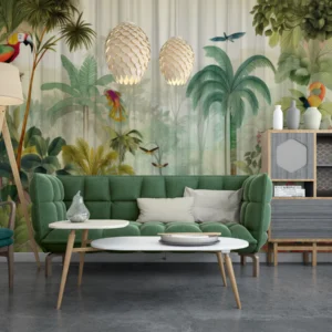 Tropical Jungle Paradise Wall Mural