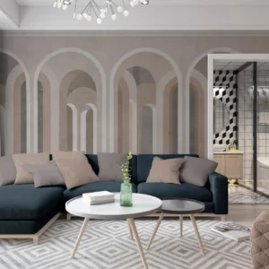 Retro Arch Pattern Wall Mural