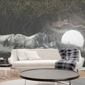 Cosmic Glacier Night Wall Mural