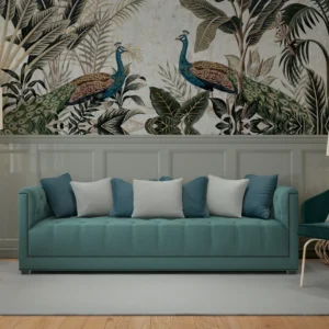 Peacock Jungle Wall Mural