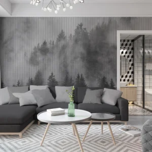 Misty Pine Silence Wall Mural