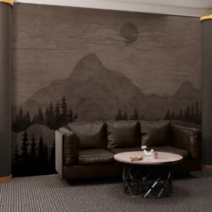 Silent Mountain Night Wall Mural
