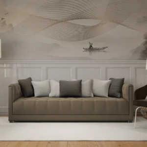 Abstract Zen Wave Landscape Wall Mural